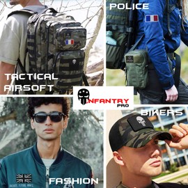INFANTRYPRO France Quality Military Quality Iron On Sew On Patch Military Backpack Tactical Vest Airsoft Patch Velcro Bottom
