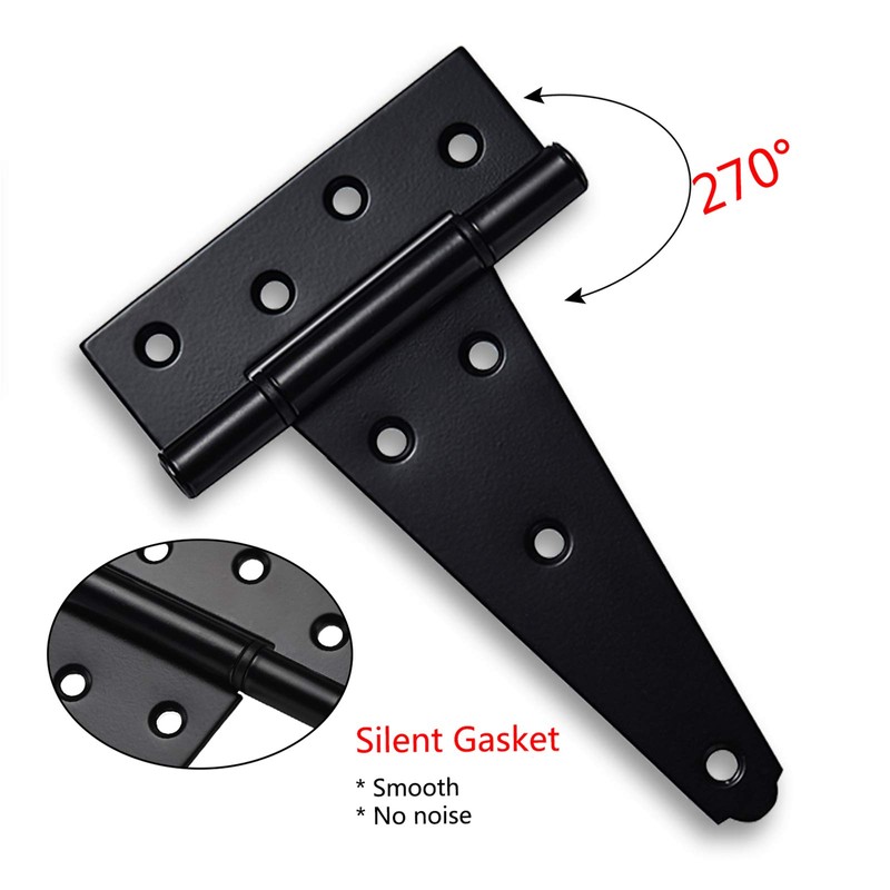 Gate Hardware Kit Heavy Duty,with Self Locking Gate Latch,6 inch