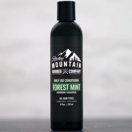 Rocky Mountain Barber Company - Acondicionador para hombre, aceite de árbol de té, menta y eucalipto para todo tipo de cabello, 8 onzas