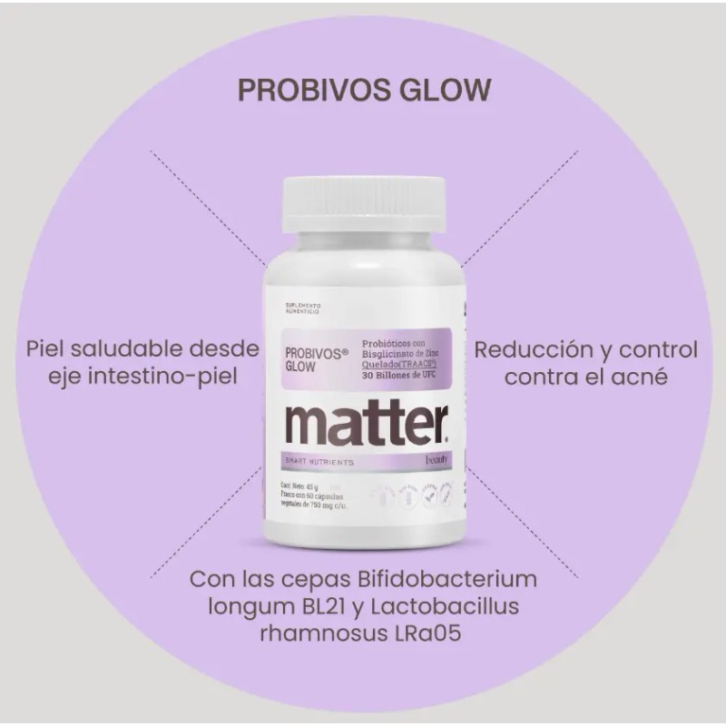 Probióticos Sabor You Matter Probivos Glow Cápsulas 750mg