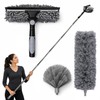 3-in-1 Feather dusters for Cleaning, Cobweb Duster with Extension Pole