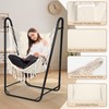 Hammock Chair with Stand, Heavy-Duty Hanging Bohemian Style with Tassel
