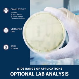 Mold Test Kit Comprehensive at Home- 10 Plates for Quick, Easy, Surface & Indoor Air Quality Testing, HVAC System Test