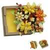Sacblirr Orange Fantasy Mini Flower DIY Plant Building Blocks for