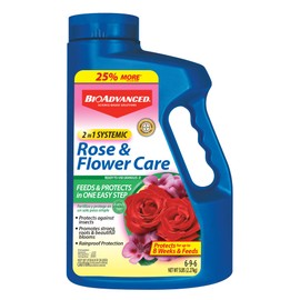 BioAdvanced 701100A 2 In 1 Rose Fertilizer and Flower Care Systemic Granules II Insect Killer, 5-Pound