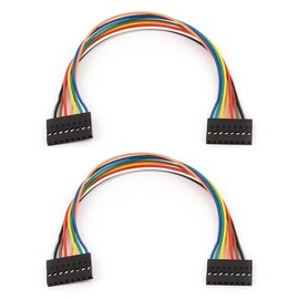 uxcell 2pcs 2.54mm Pitch 8 Pin Female to Female Breadboard Jumper Wire 20cm