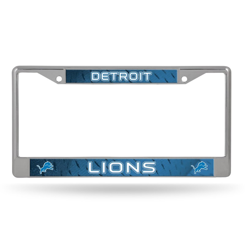 Rico Industries NFL Detroit Lions 12" x 6" Silver Chrome