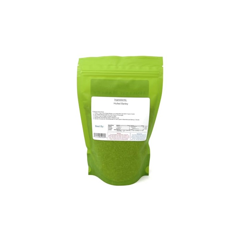 Hulled Barley, Yankee Traders Brand - 1 Pound, Resealable Bag