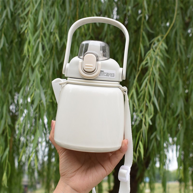 Insulated Water Bottle 650ML 304 Stainless Steel Straw Bottle for
