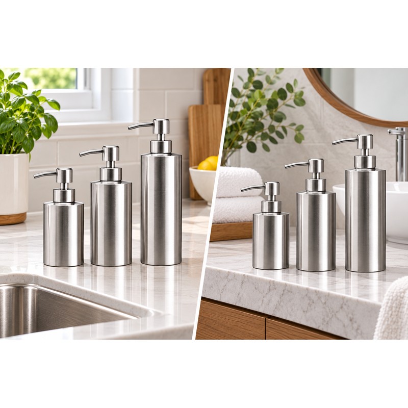 Countertop Soap Dispenser for Kitchen & Bathroom – Metal Pump