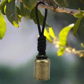 Bear Bells for Hiking - Metal Vintage Bear Bell Hiking Bell | Multi-Purpose Outdoor Supplies Bag Pendants with Silencer for Hiking & Climbing