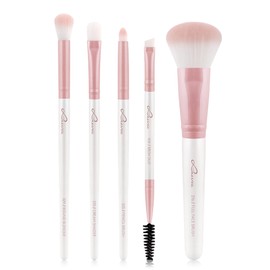 Luvia Make-Up Brush Set, Daily Selection Brush Set, Powder, Eyebrow and Eye Brushes in Set, 5 Vegan Cosmetic Brushes