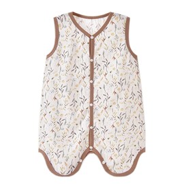 Supolian Summer Children's Sleeping Bag, 6-48 Months, Wearable Blanket for Babies, Vest, Baby Blankets, TOG 0.23, Toddler Sleeping Bag, 11 Colours, Children's Sleepwear (Plant, S (70-80 cm)