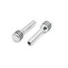 uxcell 4 Pcs M4 Thread Silver Tone Metal Front Rear