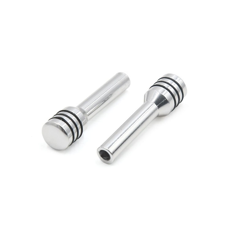 uxcell 4 Pcs M4 Thread Silver Tone Metal Front Rear