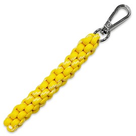 macaroni edge Paracord Braided Colorful Strap, Charm, Carabiner Strap, Bag Charm, Strap, Keys, Lost Prevention, Korean Miscellaneous Goods, yellow
