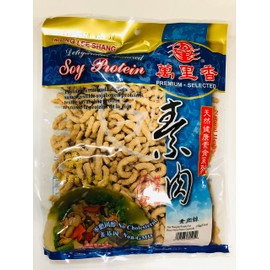 Mong Lee Shang Vegan Meat Substitute Vegan Soy Protein, TVP Textured Vegetable Protein, Meatless Plant Based Protein 5.3oz, Non-GMO, Unflavored (Shreds) 100% Vegan