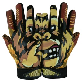 TAQCHA Gorilla Football Gloves - Adult & Youth Sizes (Brown, Adult - M)