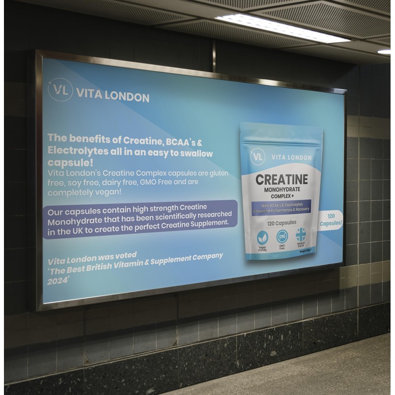 Creatine Monohydrate Complex + BCAA's & Electrolytes | 240 Vegan