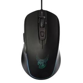 L33T Gaming E-Sports TYRFING, optische Gaming Mouse, Computer Maus, 6-Tasten, 10000 DPI, bis zu 20 Millionen Klicks, RGB Beleuchtung, HQ USB-Anschluss, Links- als Rechtshänder, Ultrahartes ABS Gehäuse