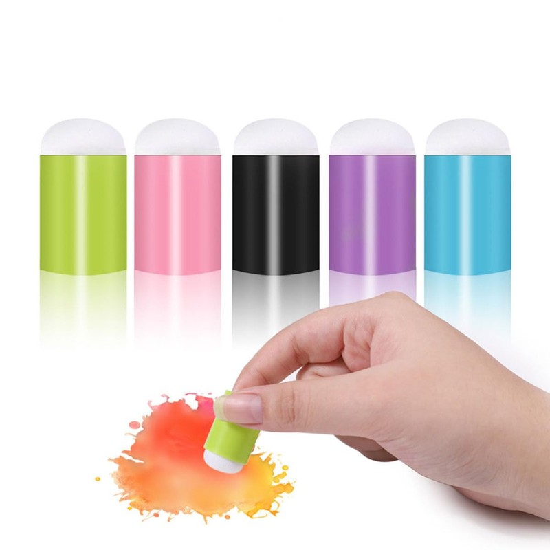 Baluue 10pcs Gradient Shading Sponge Tips for Nail Art Manicure