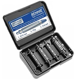 Rennie Tools - HSS Damaged Screw/Bolt Remover and Extractor Set. Easily Remove Stripped or Damaged Screws. Set of 4 Stripped Screw Removers