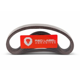 Red Label Abrasives Red Label Abrasives 3/4 X 18 Inch 60 Grit Aluminum Oxide Air File Sanding Belts, 10 Pack