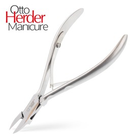 Otto Herder Narrow Corner Pliers, Nail Nippers for Toenails, Nail Corner Pliers, 13 cm, Made of Stainless Steel, with Spring and Extra Fine Tip