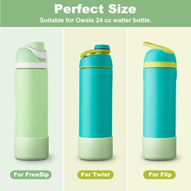 yoelike Silicone Boot for Owala Water Bottle 24 oz, Anti-Slip Protective Sleeve for FreeSip/Twist/Flip, Bottom Bumper Cover for Watter Bottle Accessories