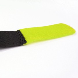 10 x Velcro Cable Ties DS Metal Eyelet Velcro / Fleece on Different Sides 60 cm Neon
