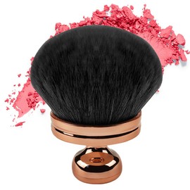 Extra Large Body Makeup Brush for Self Tanner, 74mm Large Kabuki Brushes for Body Bronzers Blend Self Tanning Applicator, Self Tanner Brush with Drawstring Bag (Black)