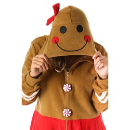 #followme 6442-S Gingerbread Adult Onesie Womens Pajamas