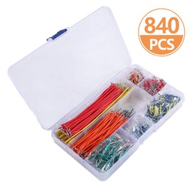 Jumper Wire Kit,840 Pieces Preformed Breadboard Jumper Wire Kit,14 Lengths Assorted Jumper Wire for Breadboard Prototyping Solder Circuits