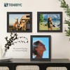 TENIBYC 8x10 Picture Frame 4 Pack, Black Wooden Textured, HD