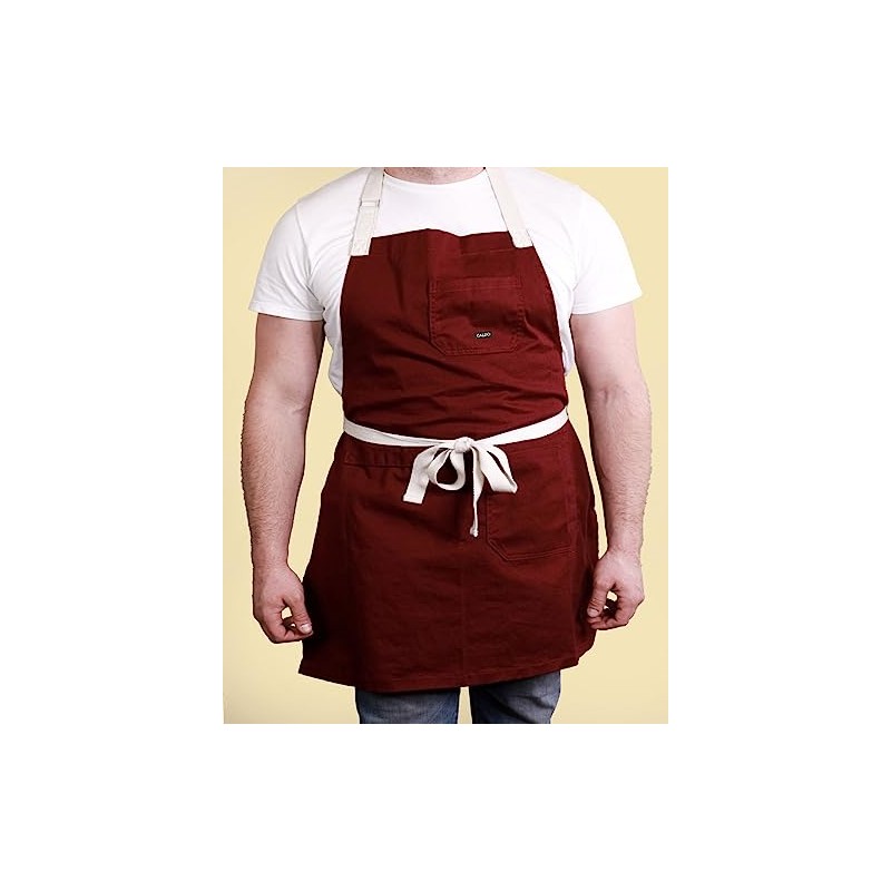 CALDO Cotton Apron (Burgundy)