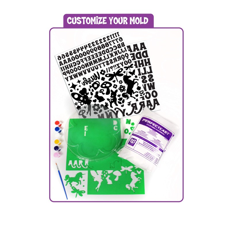 Perfect craft Flower Garden Customizable Stepping Stone Cast & Paint