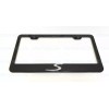 BLVD 1pc 3D S Emblem - BLACK Stainless Steel License