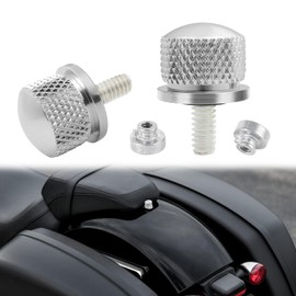 DREAMIZER Motorcycle Seat Screw, Motorcycle Seat Bench Screw Rear Mudguard Screws Compatible with Harley Sportster XL883 1200 48 Touring Dyna Softail Glide, 1996-2019 (2 Screws + 2 Nuts)