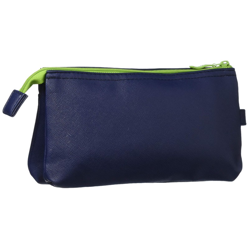 mobus MOG-4P-61 Pencil Case, 4 Pockets, Navy/Green