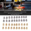 52Pcs 3D Printer Nozzle Stainless Steel Brass with Cleaning Tool