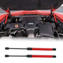 for Corvette C6 Front Hood Lift Support Shocks Set of 2 Hood Struts Rod for Corvette C6 Z06 ZR1 2005-2013 Front Engine Hood Struts Shocks Lift Support Accessories (Red)