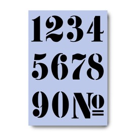 Numbers Stencil 60mm Tall French Style Numbers Reusable Stencil Numbers 0 1 2 3 4 5 6 7 8 9 on Tough Flexible Plastic Mylar Sheet 210 x 297mm by Dovetails Vintage