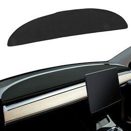 waltyotur Black Dashboard Cover Accessories Fluffy Dash Cover Replacement for Model Y 2020 2021 2022 2023 Replacement for Model 3 2017 2018 2019 2020 2021 2022 2023