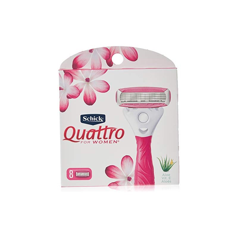 Schick Quattro for Women Razor Refill Cartridges, 8 Cartridges