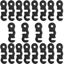 BOBOZHONG Cord Adjuster, 20 Pieces Picnic Rope Tensioner Aluminium Alloy Rung Guyline Cord Wind Rope Cord Adjuster Aluminium Alloy Rope Buckle for Tent Outdoor Hiking Camping Picnic