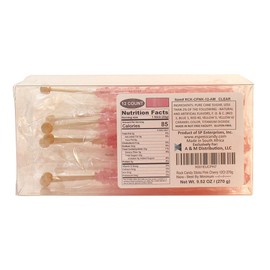 Extra Large Rock Candy Sticks: 12 Pink Cherry Lollipop - Individually Wrapped - Crystal Rock Candy Sticks for Party Favors, Candy Buffet, Birthdays, Weddings, Receptions, Bridal and Girl Baby Shower