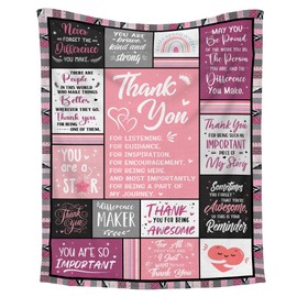 GEEMBI Thank You Gifts for Women - Christmas, Mothers Day, Birthday, Appreciation Gifts for Women, Teacher, Employee, Coworkers, Boss Lady - Being A Part of My Journey Fleece Throw Blankets 60x80 in