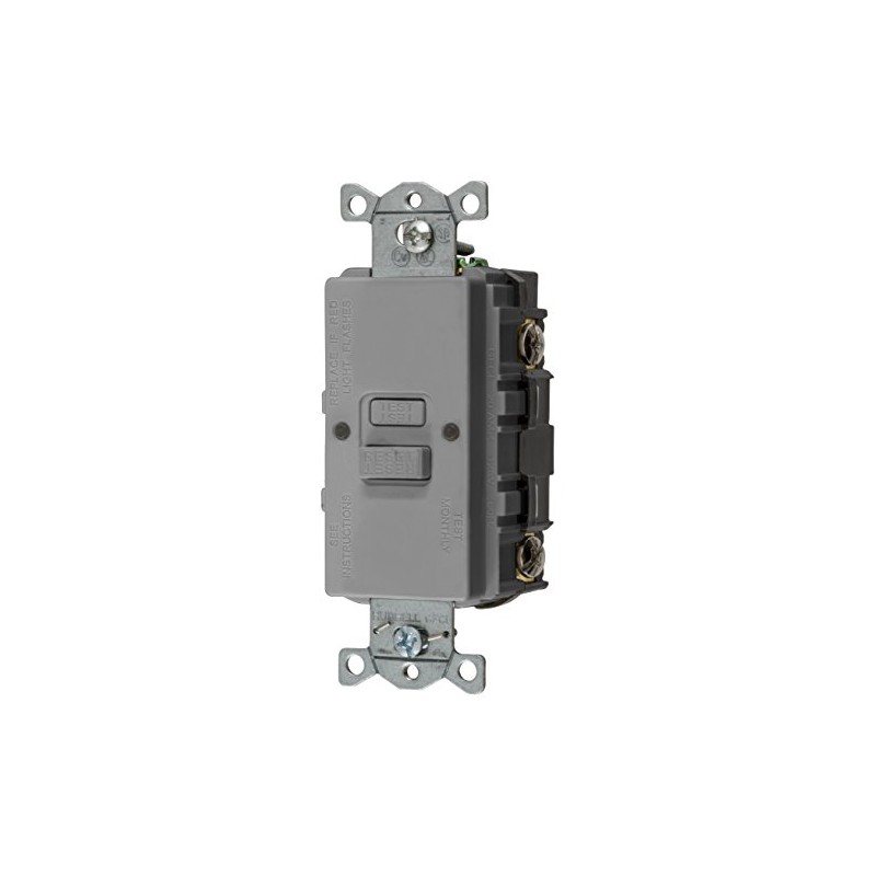 Bryant Electric GFBFST20GY 20 Amp 125V Commercial/Residential Self Test Faceless