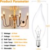 Tiqian 6-Pack E12 Base 60W 120V B10 CTC Incandescent Clear