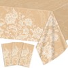 3 PCS Retro Party Tablecloths White Lace Table Cover Large